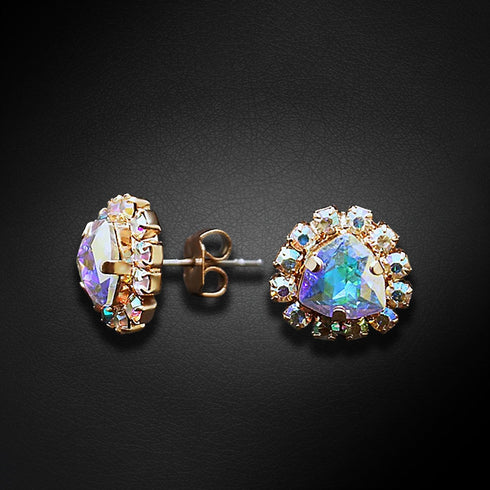 Earrings "Bermuda Triangle IV (Aurore Boreale)" with Swarovski™ crystals